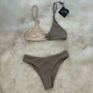 Zaful Colorblock Ribbed Bikini | Small | New with tags